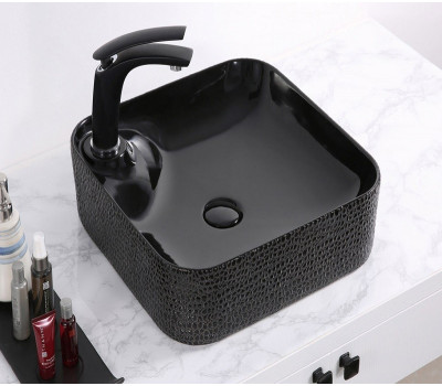 Умывальник CeramaLux D1305H004 черный Умывальник CeramaLux D1305H004 черный