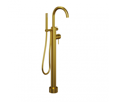 Смеситель напольный PAINI Cox для ванны поворотный излив, брашированное золото PVD 78PJ136LM 