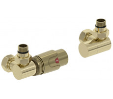 Терморегулятор Сунержа 3D автоматический G 1/2" НР х G 3/4" НГ набор левый цвет-шампань 020-1421-0001 