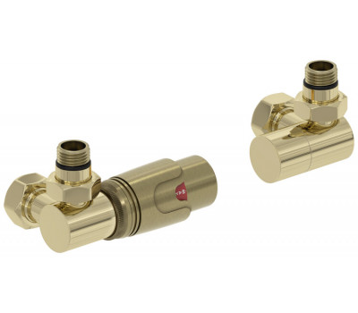 Терморегулятор Сунержа 3D автоматический G 1/2" НР х G 3/4" НГ набор левый цвет-шампань 020-1421-0001 