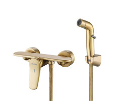 Гигиенический душ со смесителем Shevanik S4705G-1, золотой сатин