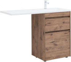 Тумба с раковиной Aquanet Токио 120 R напольная 2 ящика, цв. дуб веллингтон 00335588 Тумба с раковиной Aquanet Токио 120 R напольная 2 ящика, цв. дуб веллингтон 00335588