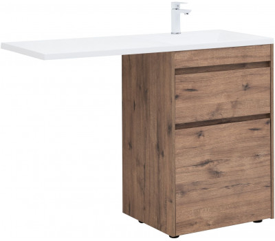 Тумба с раковиной Aquanet Токио 120 R напольная 2 ящика, цв. дуб веллингтон 00335588 Тумба с раковиной Aquanet Токио 120 R напольная 2 ящика, цв. дуб веллингтон 00335588