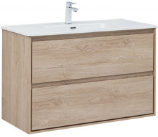 Тумба с раковиной Aquanet Милан (Flash) 100 цв. дуб светлый 00340339 Тумба с раковиной Aquanet Милан (Flash) 100 цв. дуб светлый 00340339