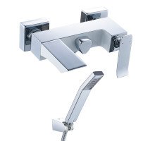 Смеситель для ванны Lemark Contest LM5814CW хром | белый Смеситель для ванны Lemark Contest LM5814CW хром | белый