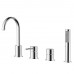 Смеситель на борт ванны Azario DELICATE AZ-QA28173C-1381AC каскадный, на 4 отверстия, хром