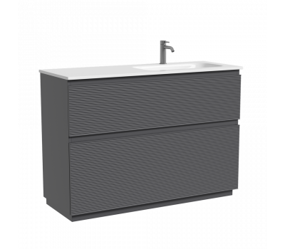 Тумба напольная SANCOS  Folk Floor правая 1190х445х850, c двумя ящиками оснащенными доводчиками, Grey soft, арт.FL120FRGS 