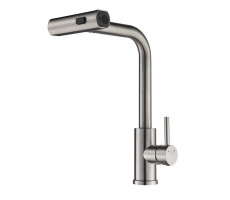Смеситель для кухни с мультифункциональным изливом Shevanik S263L, сатин