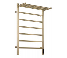 Полотенцесушитель электрический Comfysan Stella EC-7 80/50 с полкой, золото, гальваника 
