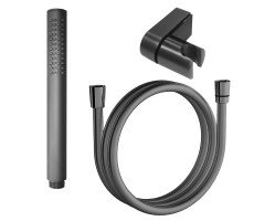 Душевой набор Azario: душевая лейка + держатель для лейки + ПВХ шланг для душа 1,2м, графит CS00088965 Душевой набор Azario: душевая лейка + держатель для лейки + ПВХ шланг для душа 1,2м, графит CS00088965