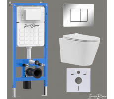 Комплект 3в1 IBERICA BLANCA инсталляция SILENCIO, унитаз BURGOS ALTO белый, кнопка смыва INOX-C хром глянцевый (IB001.BRA.234.1131) Комплект 3в1 IBERICA BLANCA инсталляция SILENCIO, унитаз BURGOS ALTO белый, кнопка смыва INOX-C хром глянцевый (IB001.BRA.234.1131)