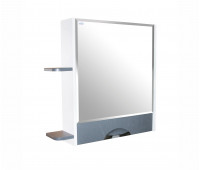 Зеркало-шкаф навесной без подсветки MIXLINE Байкал-70 серый 539811  