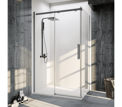 Душевой угол Veconi Rovigo RV-070GR, 1300х900х1950, брашированный графит, стекло прозрачное Душевой угол Veconi Rovigo RV-070GR, 1300х900х1950, брашированный графит, стекло прозрачное