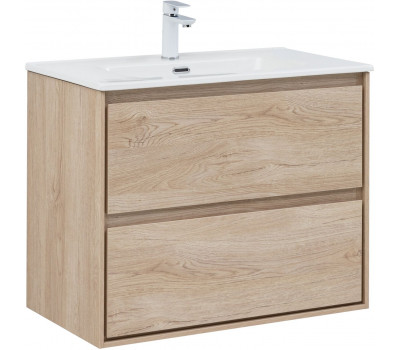 Тумба с раковиной Aquanet Милан (Flash) 80 цв. дуб светлый 00340338 Тумба с раковиной Aquanet Милан (Flash) 80 цв. дуб светлый 00340338