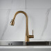 Смеситель для кухни с выдвижным изливом Shevanik S363G, золотой сатин