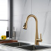 Смеситель для кухни с выдвижным изливом Shevanik S363G, золотой сатин