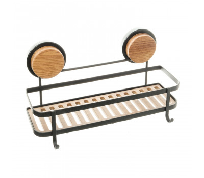 Полка Fixsen прямая одноэтажная черная-дерево  Magic FX-950B-1 