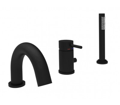 Смеситель на борт ванны Paffoni Light LIG047NO черный матовый