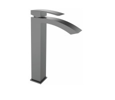 Смеситель для раковины высокий Rose R15T R1511T, оружейная сталь