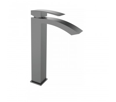 Смеситель для раковины высокий Rose R15T R1511T, оружейная сталь