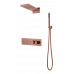 Встроенная душевая система FUSION с термостатом, трехпозиционная COPPER BRUSHED Boheme 131-CB брашированная медь 