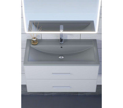 Раковина для ванной кварцевая Uperwood Foster Quartz 90х45,5х17,5 см, серая матовая, бетон 291030041 Раковина для ванной кварцевая Uperwood Foster Quartz 90х45,5х17,5 см, серая матовая, бетон 291030041