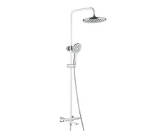 Душевая система с термостатом Rose R3996F, белый/хром Душевая система с термостатом Rose R3996F, белый/хром