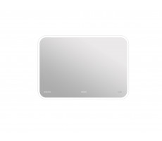 Зеркало Cersanit LED 070 design pro 80x60 с подсветкой bluetooth часы с антизапотеванием прямоуголь  
