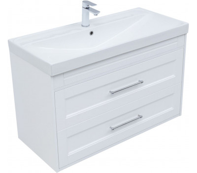 Тумба с раковиной Aquanet Бостон new 100 (Flash) цв.белый сатин 00345367 Тумба с раковиной Aquanet Бостон new 100 (Flash) цв.белый сатин 00345367