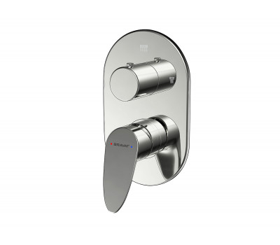 Встраиваемый смеситель 2-функц. Bravat P69190C-2-RUS Хром 