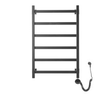 Полотенцесушитель электрический Domoterm Квадро Плюс Квадро Плюс П6 500х800 ER черный Черный, матовый Полотенцесушитель электрический Domoterm Квадро Плюс Квадро Плюс П6 500х800 ER черный Черный, матовый