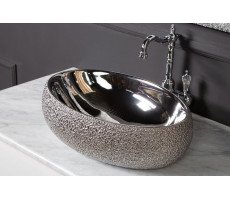 Раковина ОВАЛ 48х34х15см серебро Boheme 861 Раковина ОВАЛ 48х34х15см серебро Boheme 861