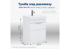 Тумба под раковину Aquanet Ирис new 50 белый глянец (1 ящик, 2 дверцы) 