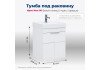 Тумба под раковину Aquanet Ирис new 50 белый глянец (1 ящик, 2 дверцы) 