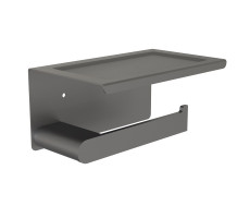 Держатель для туалетной бумаги с полочкой Knotlor PH102GM оружейная сталь матовый 