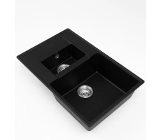 Кухонная мойка Grandex Aqua Topline 600115, черный металлик