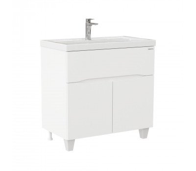 Тумба под раковину Onika Стрим 80 напольная, белая (ум. Фостер 80) 108059 