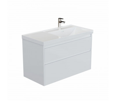 Тумба с раковиной Aquanet Nova Lite 2.0 100 R 2 ящ. цв. белый глянец 00365912 Тумба с раковиной Aquanet Nova Lite 2.0 100 R 2 ящ. цв. белый глянец 00365912