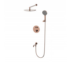 Душевая система с тремостатом WONZON & WOGHAND STICK, Розовое золото WW-88929010-RG 