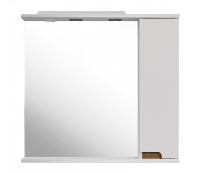Зеркало ASB-Mebel Вита 80 правое (9901) белый | дуб 
