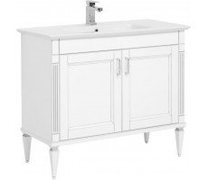 Тумба под раковину Aquanet Селена 105 белый/серебро (2 дверцы) Тумба под раковину Aquanet Селена 105 белый/серебро (2 дверцы)