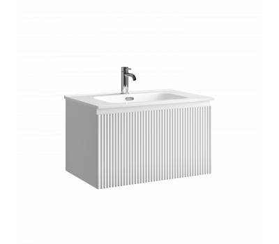 Тумба подвесная SANCOS Snob R 1.0 690х445х406, c одним ящиком оснащенным доводчиками Bianco, арт. SNR1.070W 