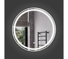 Круглое зеркало в алюминиевой раме цвет серебро Comforty Лея-75 LED-подсветка, бесконтактный сенсор, антизапотевание 00-00019346 