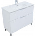 Тумба с раковиной Aquanet Алвита new 100 (Flash) напольная 2 ящ. цв. белый матовый 00345681 Тумба с раковиной Aquanet Алвита new 100 (Flash) напольная 2 ящ. цв. белый матовый 00345681