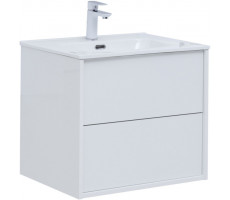 Тумба c раковиной Lino 60 (Flat) белый глянец (298570) 