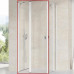 Душевая дверь Ravak 0QV40100Z1 CHROME распашная 80х195, толщина полотна 6мм универсальная, цвет профиля белый 
