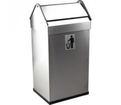 Контейнер для мусора металлический из окрашенной  оцинкованной стали. Серый NOFER 14118.S 