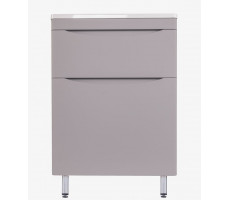 Тумба напольная Style Line Бергамо мини 60 (2 ящ.) Люкс антискрейтч серый, PLUS СС-00002309 