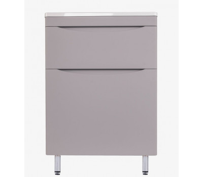 Тумба напольная Style Line Бергамо мини 60 (2 ящ.) Люкс антискрейтч серый, PLUS СС-00002309 