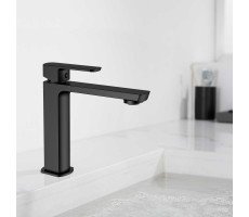 Смеситель для раковины Vincea Next VBF-1N1MB однорычажный, черный Смеситель для раковины Vincea Next VBF-1N1MB однорычажный, черный